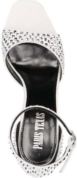 Paris Texas Holly Fiona 100mm leather sandals Silver