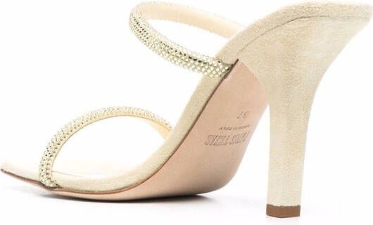 Paris Texas Holly Linda 90mm embellished mules Neutrals