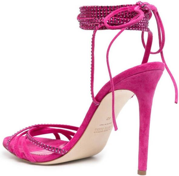 Paris Texas Holly Nicole 105mm lace up sandals Pink