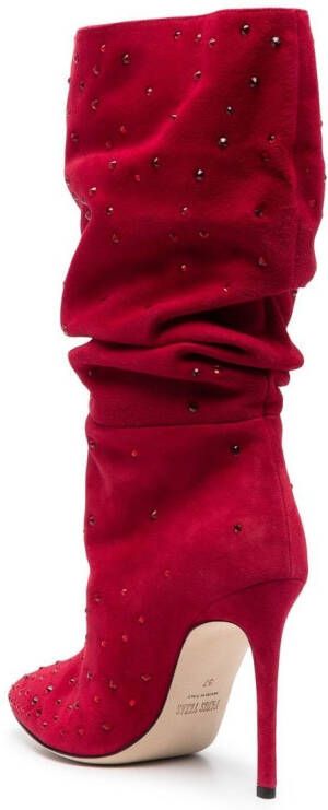 Paris Texas Holly studded 110mm boots Red