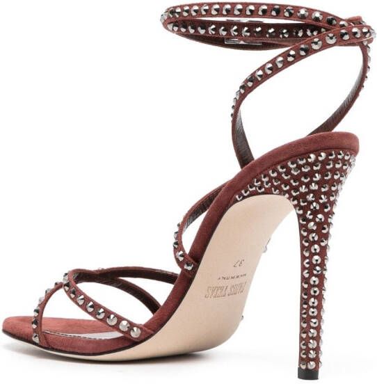 Paris Texas Holly Zoe 105mm stud-embellished sandals Brown