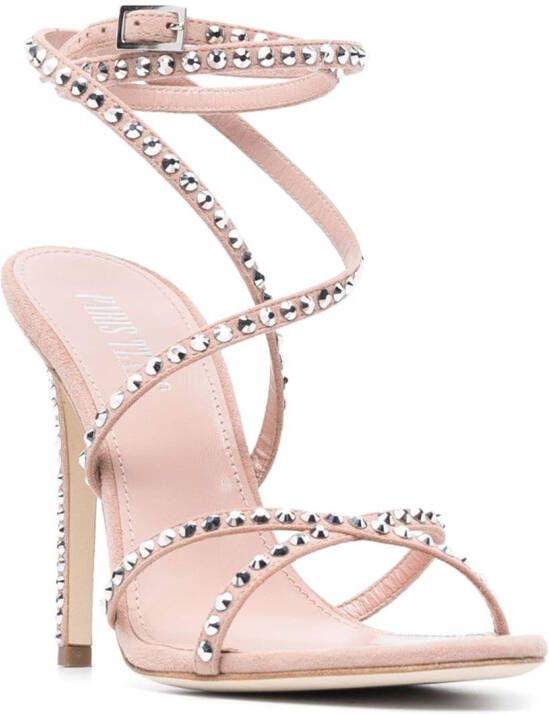 Paris Texas Holly Zoe lace-up 115mm sandals Pink