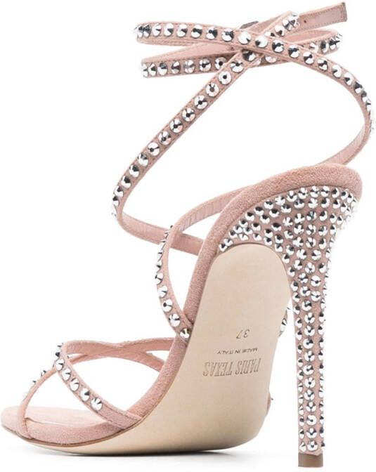 Paris Texas Holly Zoe lace-up 115mm sandals Pink
