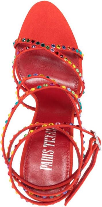 Paris Texas Holly Zoe lace-up 115mm sandals Red