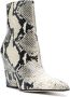 Paris Texas Jane 10mm snakeskin-print ankle boots Black - Thumbnail 2