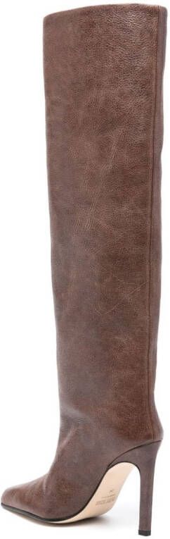 Paris Texas Jude 100mm knee-high leather boots Brown