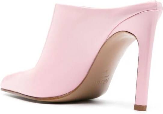 Paris Texas Jude 100mm leather mules Pink