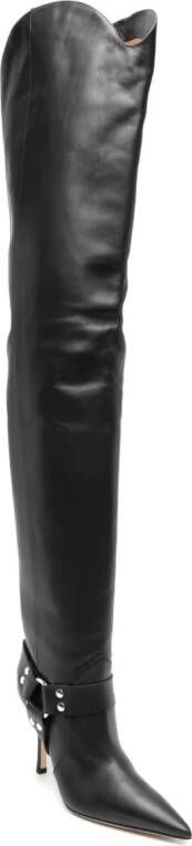 Paris Texas June 105mm leather boots Black