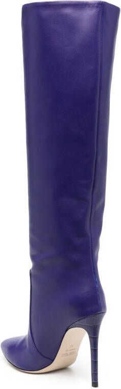 Paris Texas knee-high 100mm boots Purple