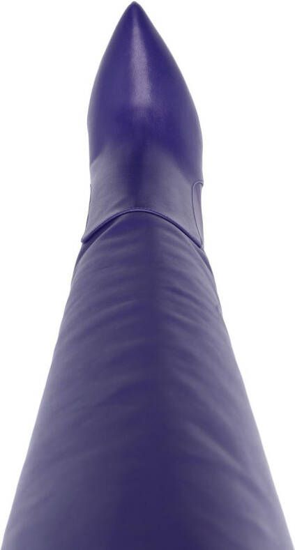 Paris Texas knee-high 100mm boots Purple