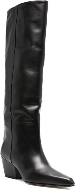 Paris Texas knee-high leather boots Black