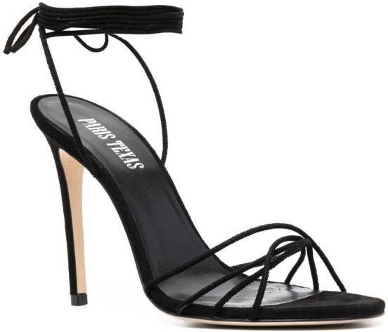 Paris Texas lace-up heeled sandals Black