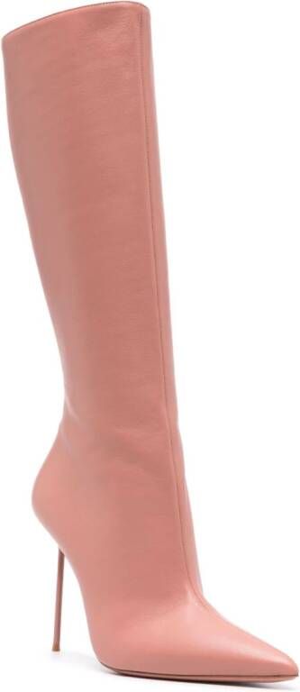 Paris Texas Lidia 105mm leather stiletto boots Pink