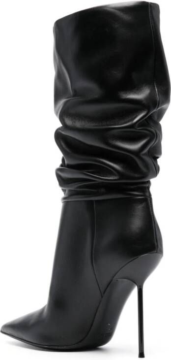 Paris Texas Lidia 105mm slouchy boots Black