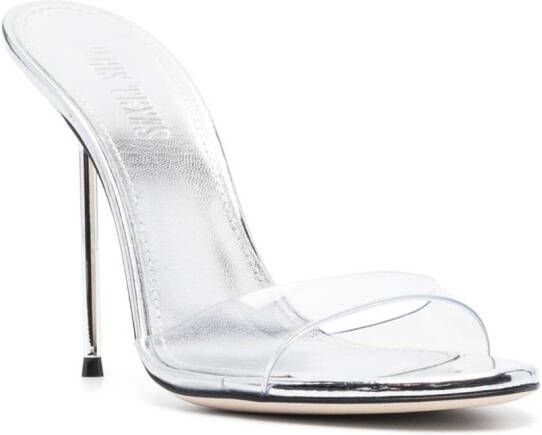 Paris Texas 115mm open-toe sandals Silver