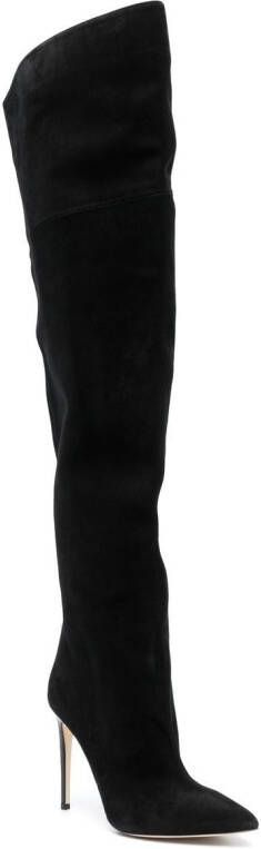 Paris Texas over-the-knee suede boots Black