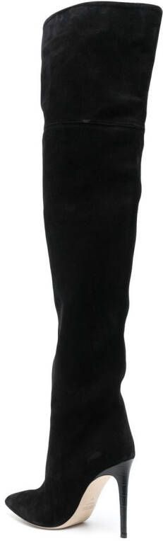 Paris Texas over-the-knee suede boots Black