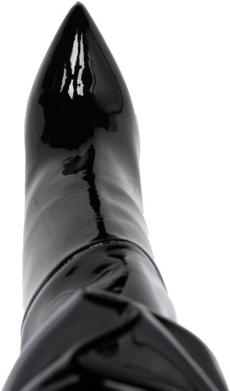 Paris Texas patent 110mm leather boots Black