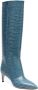 Paris Texas pointed-toe 60mm crocodile-effect leather boots Blue - Thumbnail 2