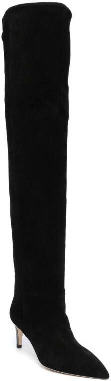 Paris Texas pointed-toe 60mm leather boots Black