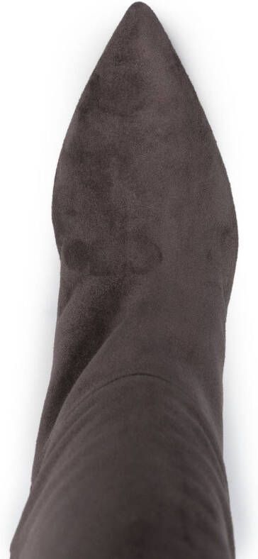 Paris Texas pointed-toe 60mm leather boots Grey