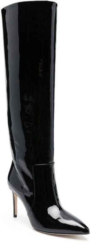 Paris Texas pointed-toe 90mm heeled boots Black