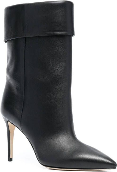 Paris Texas pointed-toe 90mm leather boots Black