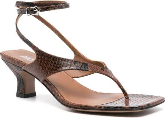 Paris Texas Portofino 55mm leather sandals Brown