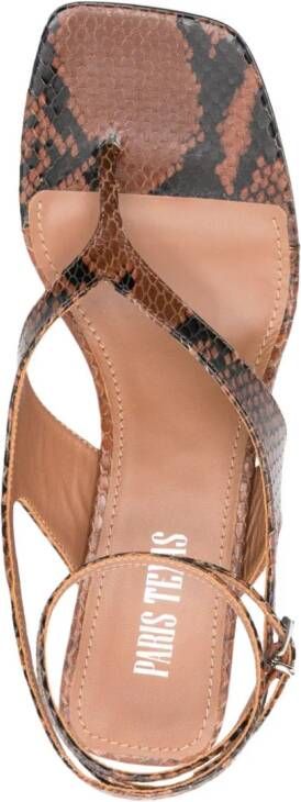 Paris Texas Portofino 55mm leather sandals Brown