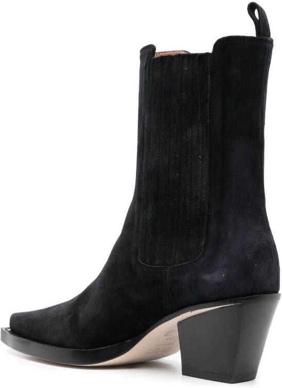 Paris Texas pull-on pointed ankle boots Black