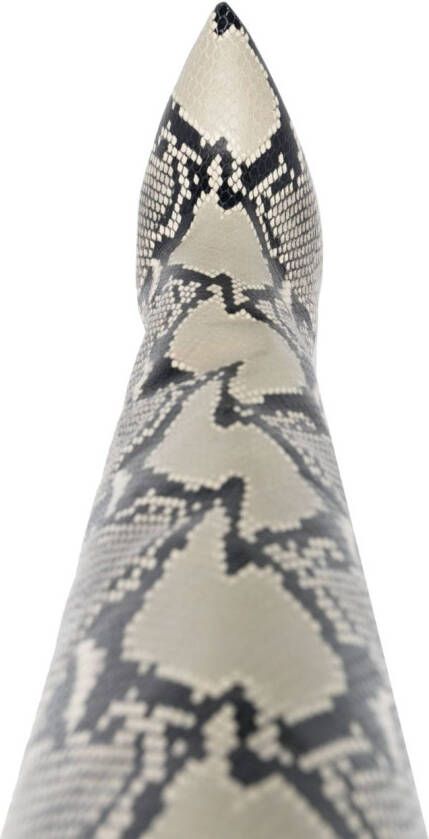 Paris Texas python-print 120mm boots Neutrals