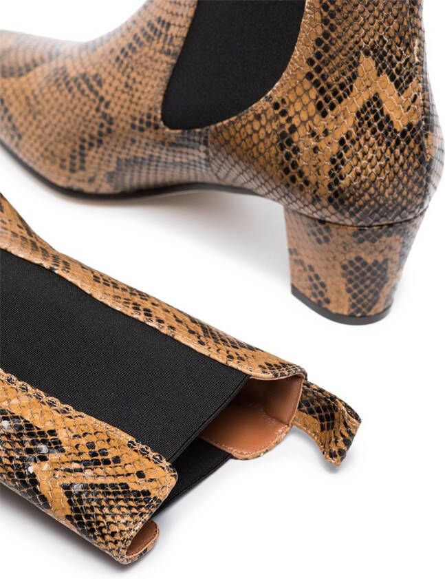 Paris Texas python-print 50mm ankle boots Brown