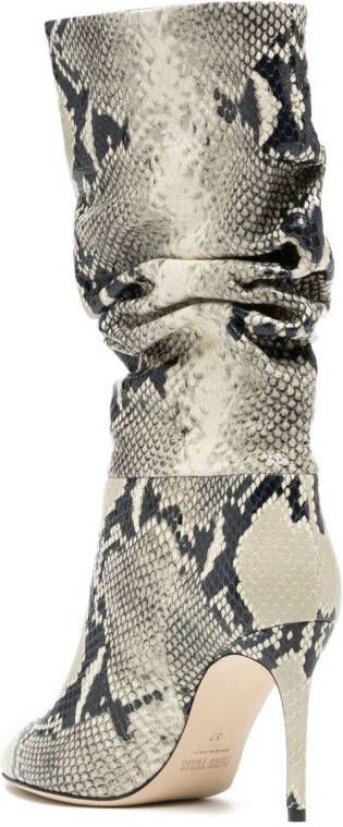 Paris Texas python-print slouchy boots Multicolour