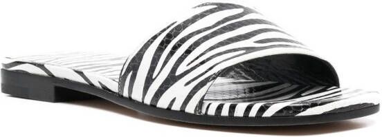 Paris Texas Rosa zebra-print sandals Black