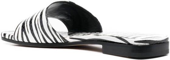 Paris Texas Rosa zebra-print sandals Black