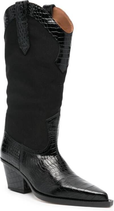 Paris Texas Rosario 60mm panelled boots Black