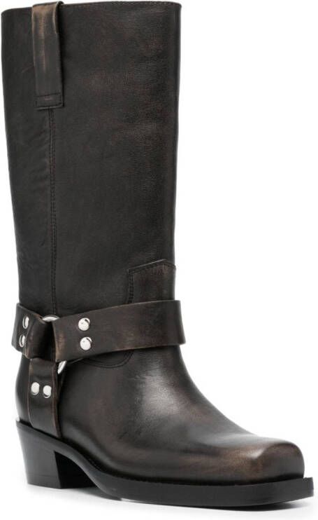 Paris Texas Roxy 45mm leather cowboy boots Black