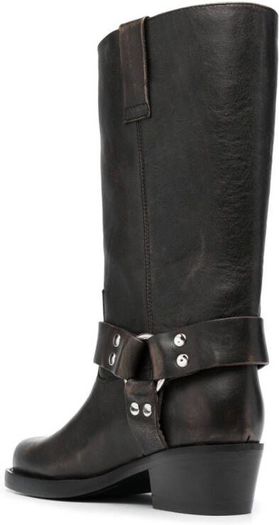Paris Texas Roxy 45mm leather cowboy boots Black