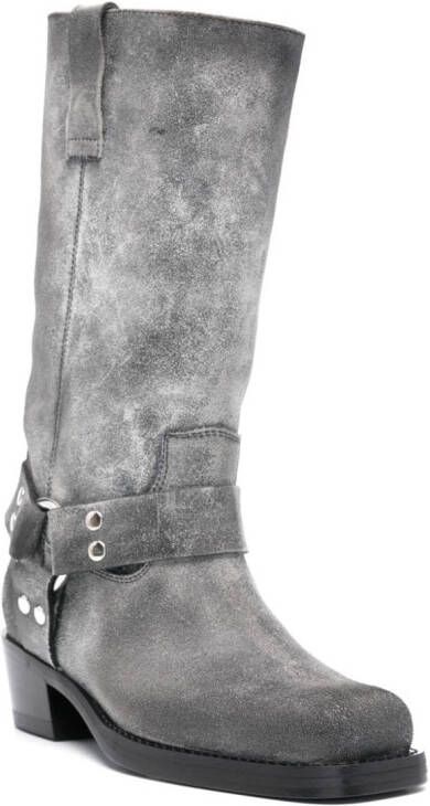 Paris Texas Roxy 45mm suede boots Grey