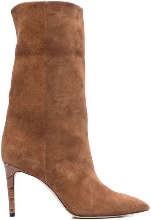 Paris Texas slouched 90mm ankle boots Brown