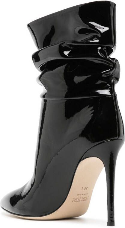 Paris Texas slouchy 90mm patent-leather boots Black