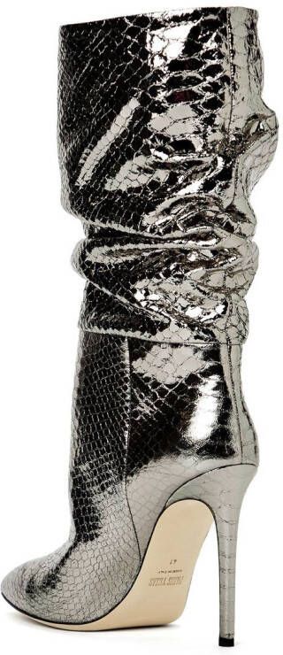 Paris Texas stiletto 110mm slouchy boots Silver
