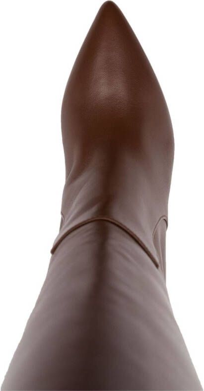 Paris Texas Stiletto 60mm leather boots Brown