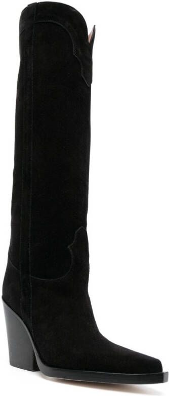 Paris Texas suede knee-high 90mm boots Black
