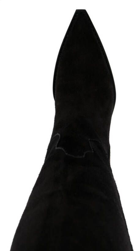 Paris Texas suede knee-high 90mm boots Black
