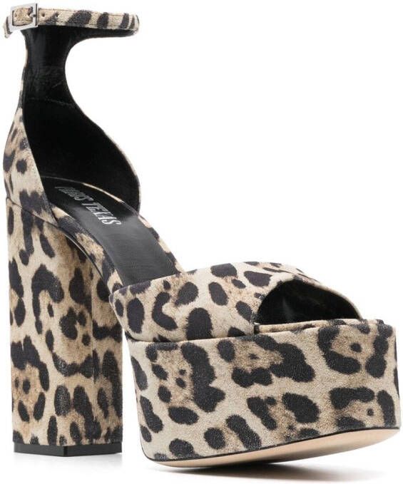 Paris Texas Tatiana leopard-print platform sandals Neutrals