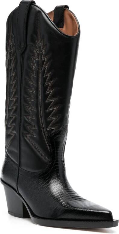 Paris Texas Texan 65mm knee-high boots Black