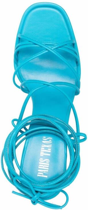 Paris Texas tie-detail open-toe platform sandals Blue
