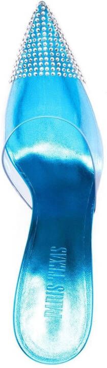 Paris Texas transparent crystal sandals Blue