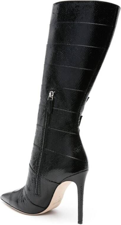 Paris Texas Tyra 100mm buckled leather boots Black
